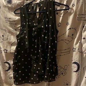 Black and white blouse